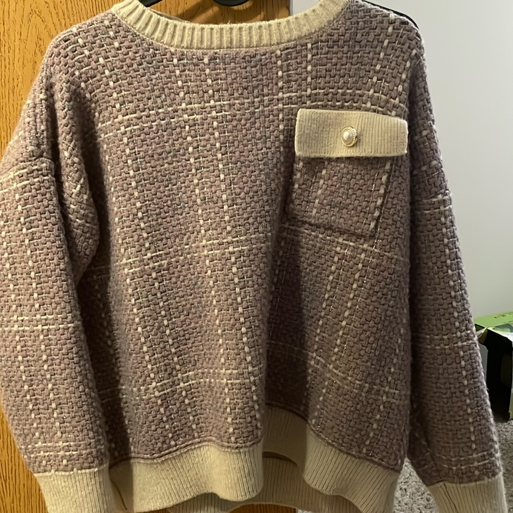 Cute purple stripped sweater